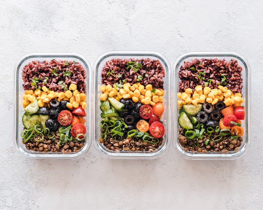 Healthy meal planning setup